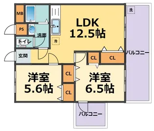 サリーコート元浜【3階】の間取り