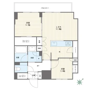 プライムネクサス雑色 Alba Court【7階】の間取り