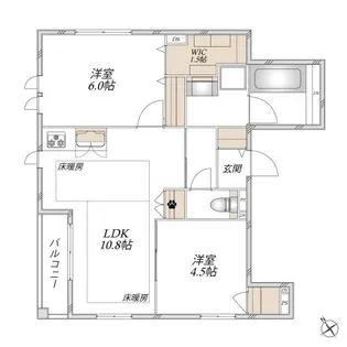 グリーンヒル白山【2階】の間取り