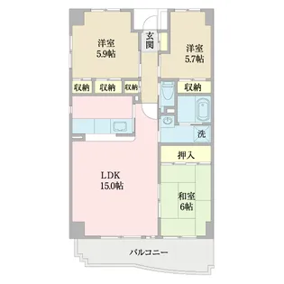 イーグル八千代【5階】の間取り