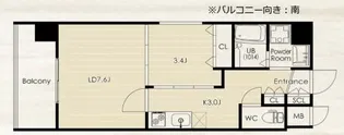 Renoas HAKATA【7階】の間取り