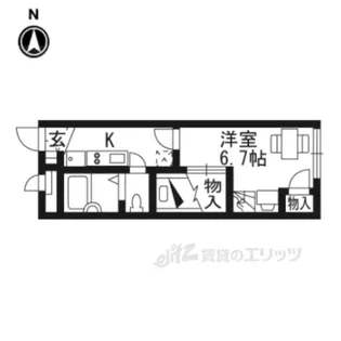 レオパレス二条駅前【1階】の間取り