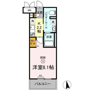 フォレスタ岡山医大南【2階】の間取り