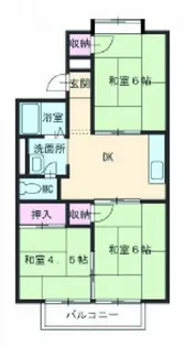 ハイユニエルC【1階】の間取り