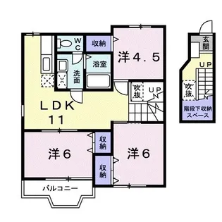 本今ガーデンスクエアーC【2階】の間取り