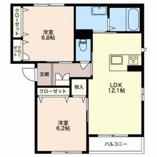 グランディール【1階】の間取り