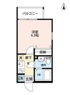 サザンフロント六町【2階】の間取り