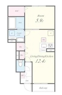 LILY MORE COURT【1階】の間取り