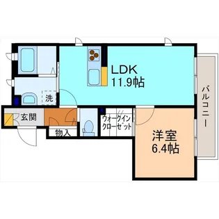 アンジェリークK【1階】の間取り