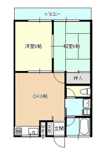 グリーンハイツII【2階】の間取り
