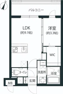 警固ビューアパートメント【3階】の間取り
