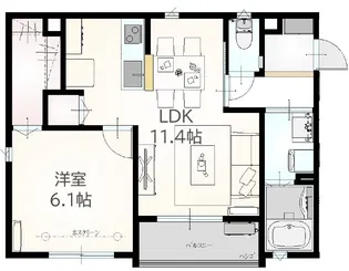 シエルコート上福岡【2階】の間取り