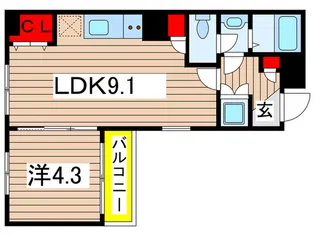 Relache登戸【1階】の間取り