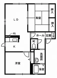 バリュージュ・リバータウン【1階】の間取り