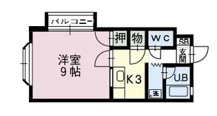 1Kの間取り画像