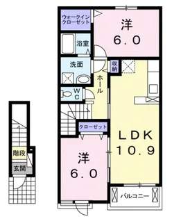 ラ・ラフレシールI【2階】の間取り
