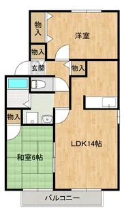 ファミーユM A棟【2階】の間取り