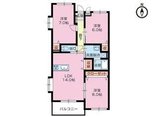レアールマンションソフィアA【3階】の間取り