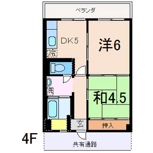 WING湯河原【4階】の間取り