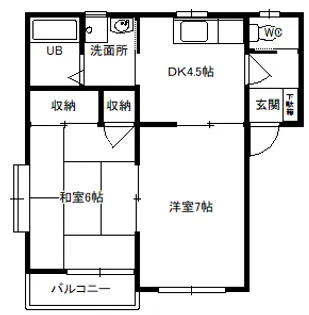 ミルフィーユB【2階】の間取り