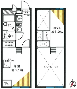 コンフォート・ノース綾瀬【2階】の間取り