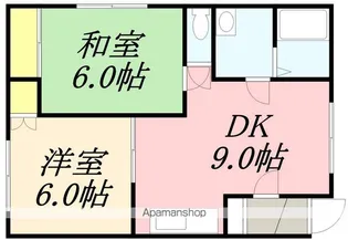 コーポ鈴II【1階】の間取り