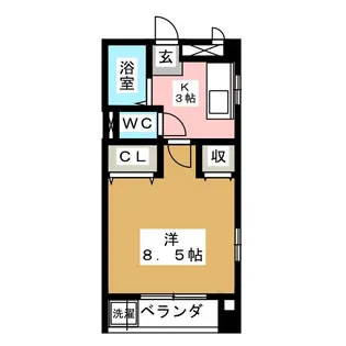 サンヴェール栄生【3階】の間取り