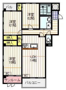 F.west BLD【3階】の間取り
