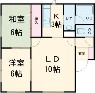 ソフィール湯川【2階】の間取り