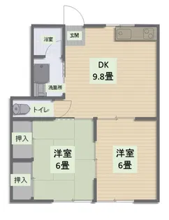 コスモスハイツI【1階】の間取り