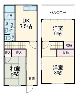 静岡県静岡市清水区新富町【一戸建】の間取り