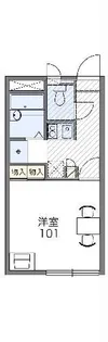 レオパレスアカデミア【2階】の間取り