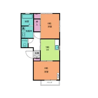 ディアス三納【1階】の間取り