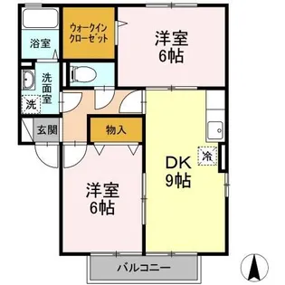サングリーンスカイハイツ【1階】の間取り
