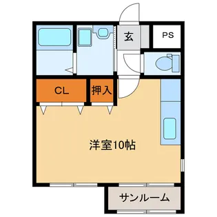 岐阜県羽島郡岐南町平島3【アパート】の間取り