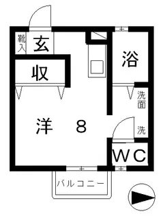 サンライズ【2階】の間取り