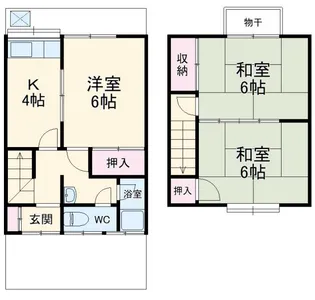 京都府京都市右京区太秦青木ケ原町【一戸建】の間取り