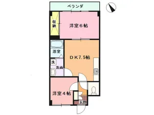 アパートメント丸山【2階】の間取り