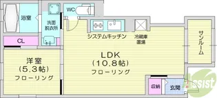 ブルースカイ【1階】の間取り