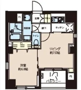 レオーネ東日本橋駅前II【8階】の間取り