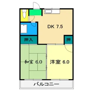清遠マンション(天神町)【2階】の間取り