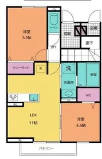 グリーンパレス【1階】の間取り