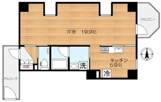 モンテヴェルデ神楽坂弐番館【6階】の間取り
