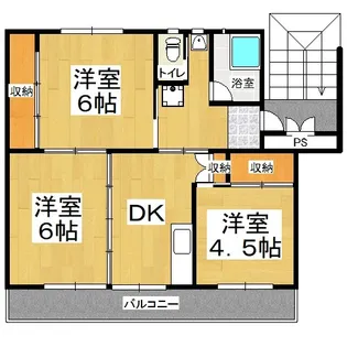 ビレッジハウス吉永 2号棟【4階】の間取り