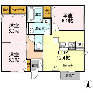 熊本県熊本市東区沼山津4【一戸建】の間取り