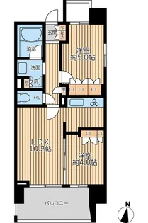 ドゥーエ両国II【2階】の間取り