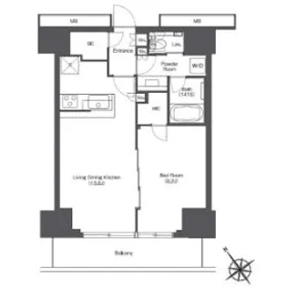 東京ポートシティ竹芝レジデンスタワー【18階】の間取り