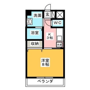 びいIV植田【2階】の間取り