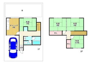 大阪府交野市藤が尾4【一戸建】の間取り