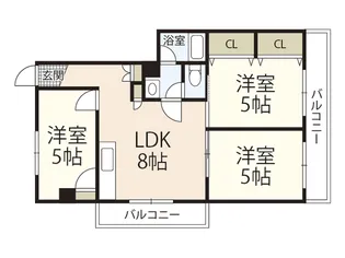 舟入安本ビル【5階】の間取り